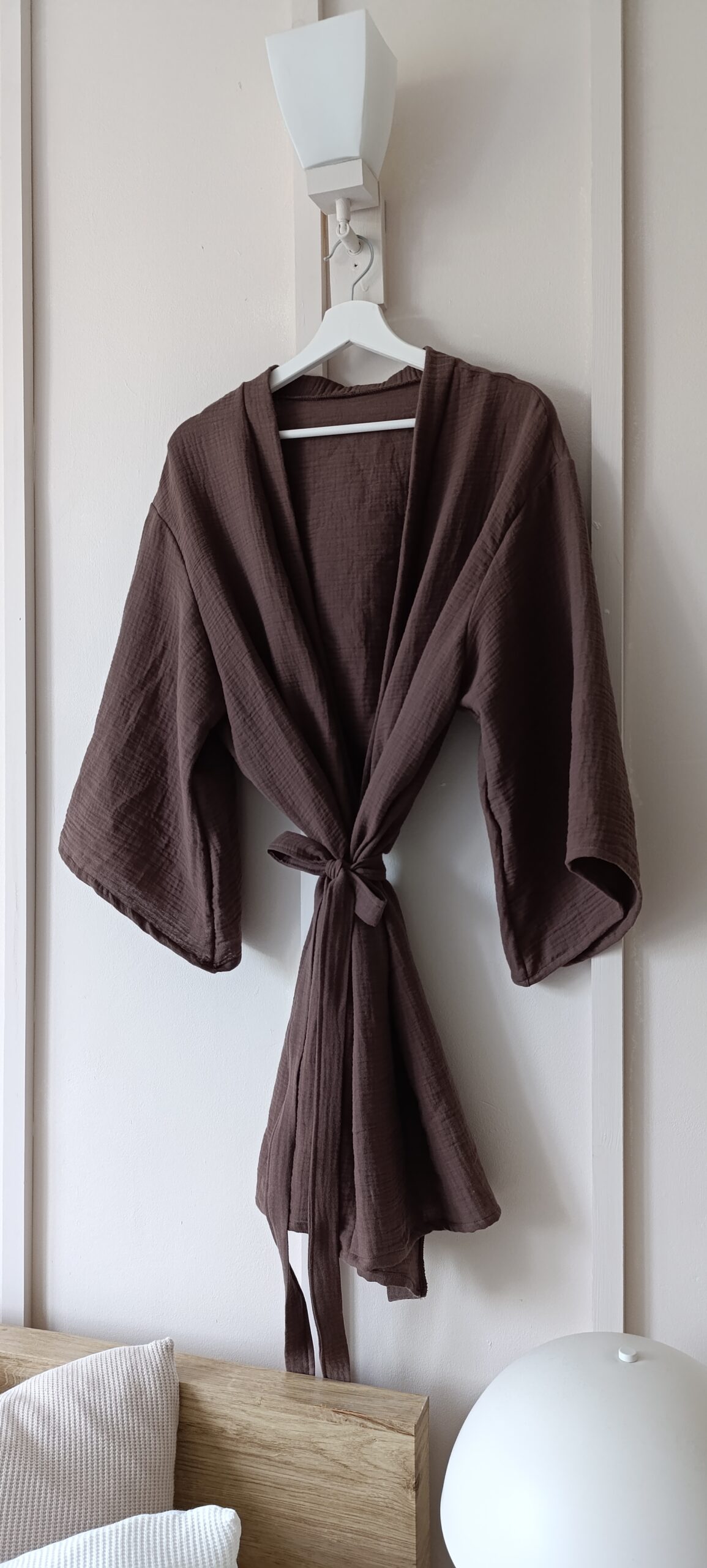Muślinowe CZEKOLADOWE kimono