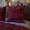 Poduszka dekoracyjna szkocka krata na święta, motyw święta do salonu sypialni Simonila