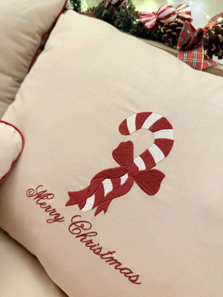 pościel bawełniana świąteczna w kolorze cappuccino