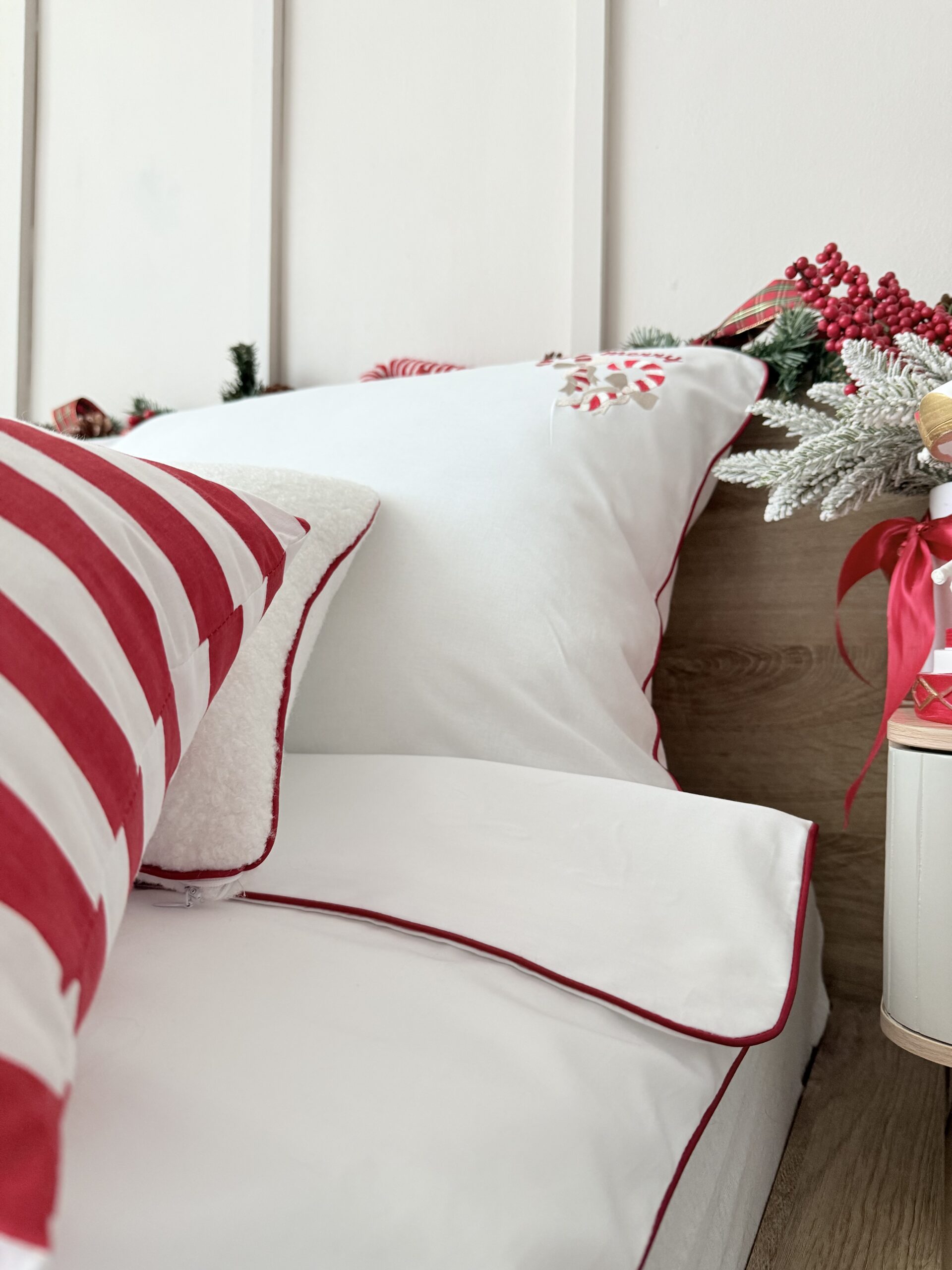 Świąteczna pościel haft lasek cukrowych