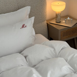 pościel satynowa Pure z haftem MR i MS