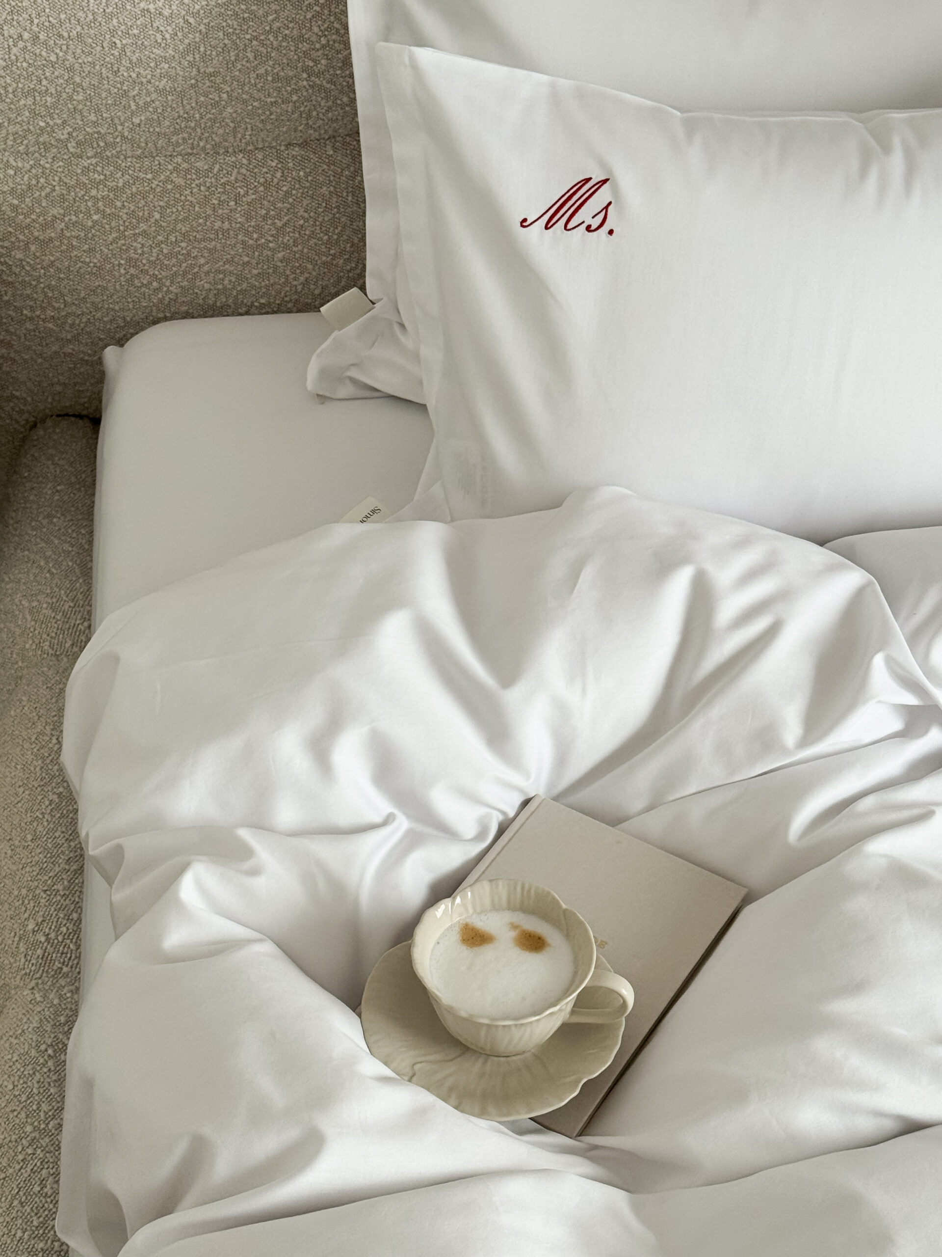 pościel satynowa Pure z haftem MR i MS