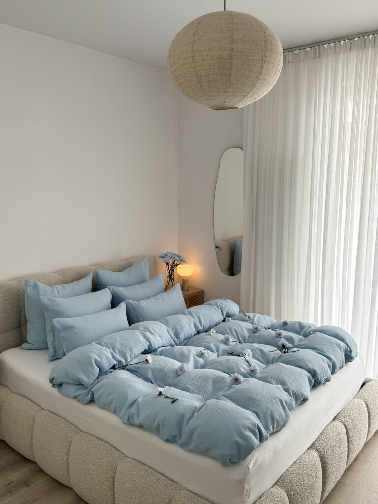 detal muślinowej pościeli Simonila