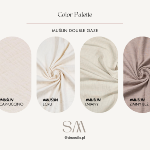 Stwórz swoją muślinową pościel błękitna