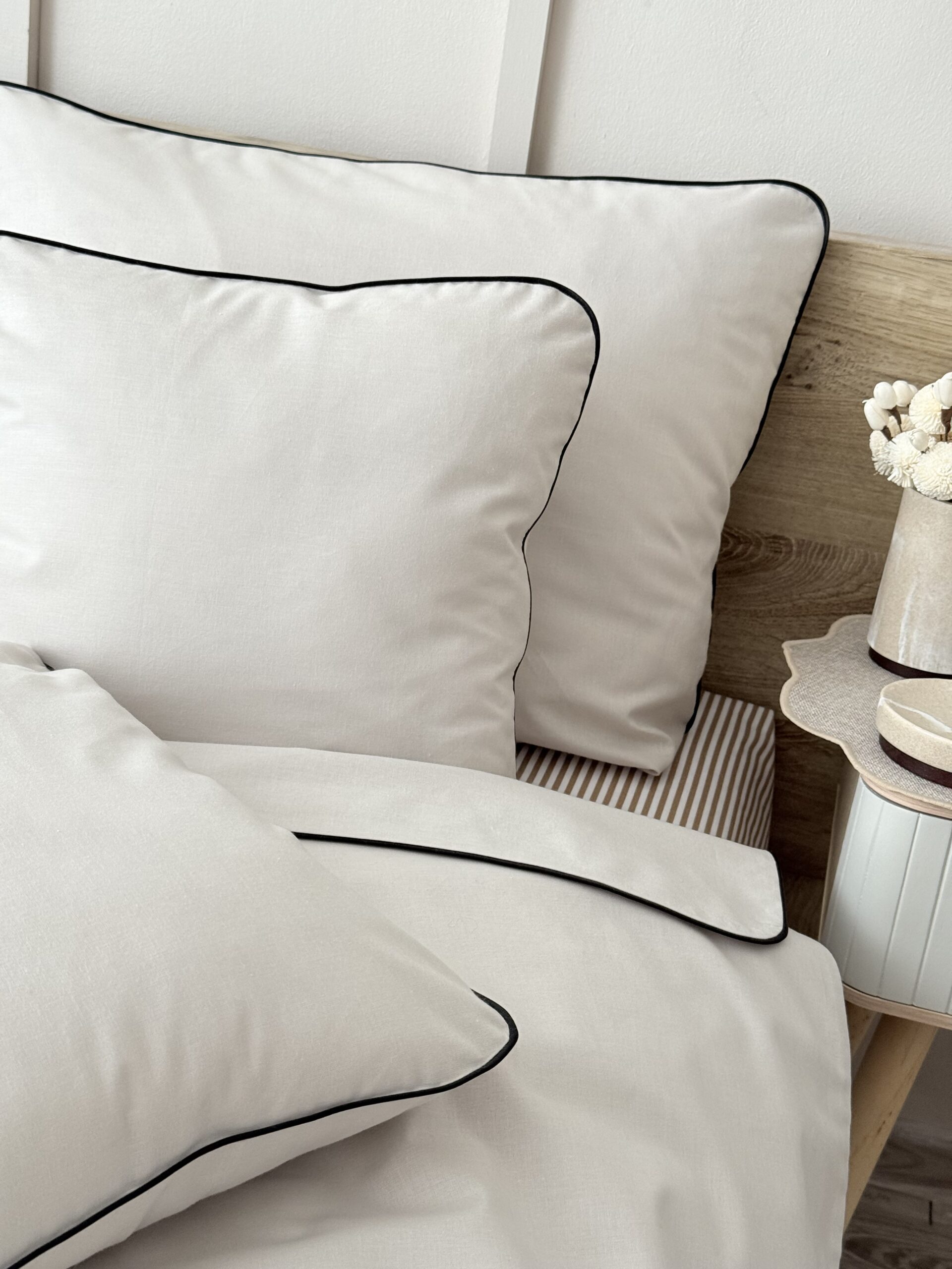 pościel chłodny beż komplet bawełna premium OEKO TEX